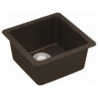 Karran Undermount Quartz Composite 17" Bar Single Bowl Sink, Brown