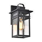 CHLOE Lighting Brian Transitional 1-Light Textured Black Outdoor Wall Sconce