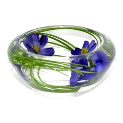 Blue Cosmo Flower Bowl - Home Decor