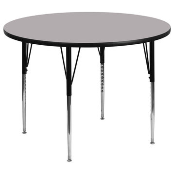 Flash Furniture 48'' Round Activity Table With Gray Thermal Fused Laminate Top