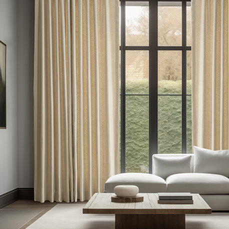 French Linen Curtain Single Panel, Walnut Beige, 50"wx84"l