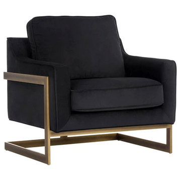 Electa Lounge Chair, Abbington Black