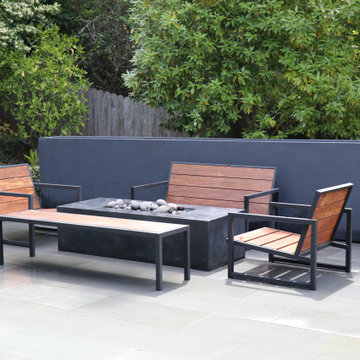 Modern & Private Firepit Seating