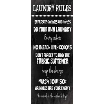 "Laundry Rules" Print, 10"x20"