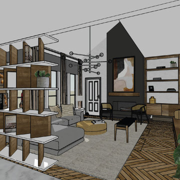 Coppell W Bethel School Rd. Living Room Design