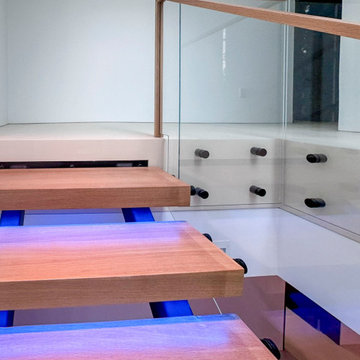 Project #126 | Contemporary Staircases with Integrated LEDs & Glass Railing