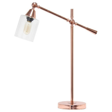 Elegant Designs Tilting Arm Desk Lamp Rose Gold