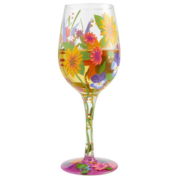 "Wine in the Garden" Wine Glass by Lolita