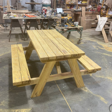 Osage orange picnic table