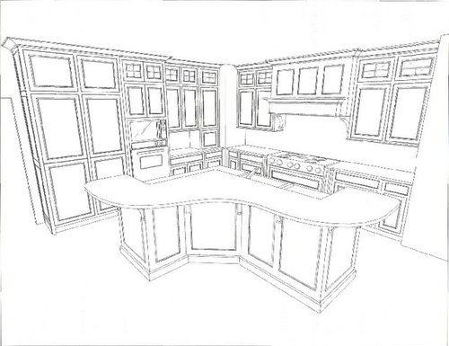 Need ideas for LARGE kitchen island......plans included