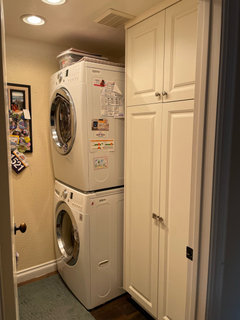 Converting side by side washer and dryer clearance to stackable