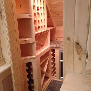 Under stair wine closet