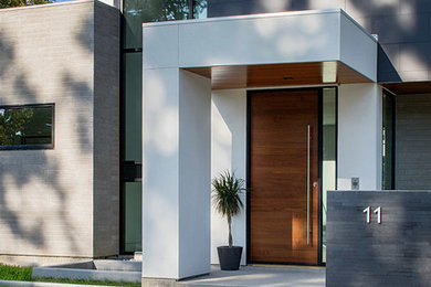 Example of a minimalist exterior home design in Houston