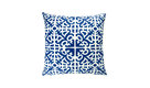 Artisan Pillows Outdoor 18" Indigo Blue Geometric Throw Pillow, Set of 2