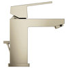 Grohe 23 129 A Eurocube 1.2 GPM 1 Hole Bathroom Faucet - Brushed Nickel