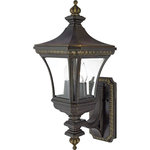 Quoizel - Quoizel DE8959IB Two Light Outdoor Wall Lantern Devon Imperial Bronze - Treat the exterior of your home with lighting worthy of the beauty and security your family deserves. This transitional style with clear beveled glass fits into most any neighborhood and with most any architecture style.