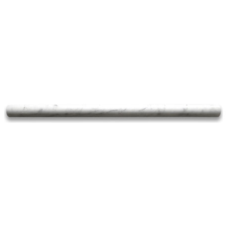 Carrara Marble Pencil Liner Trim Molding Venato Carrera Polish 3/4x12, 1 piece