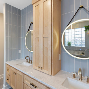 Coastal Casual Primary Bath Remodel Overland Park, KS