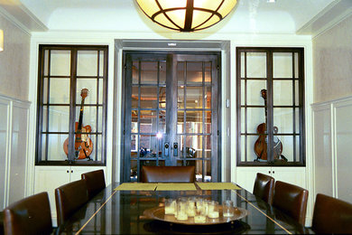 Trendy dining room photo in New York