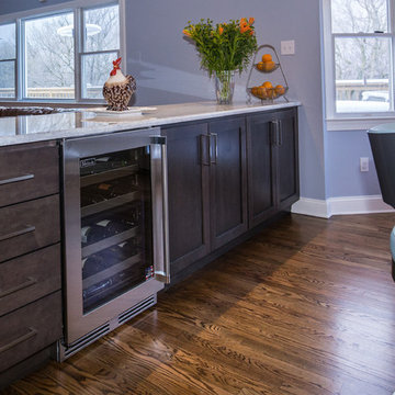 Dreamy Transitional Kitchen | Oversized Island & Custom Mosaic Backsplash