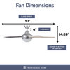 Prominence Home Ashby Ceiling Fan with Light and Remote, 52 inch, Pewter