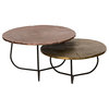32 Inch Section Tables Set Of 2 Multicolor Industrial
