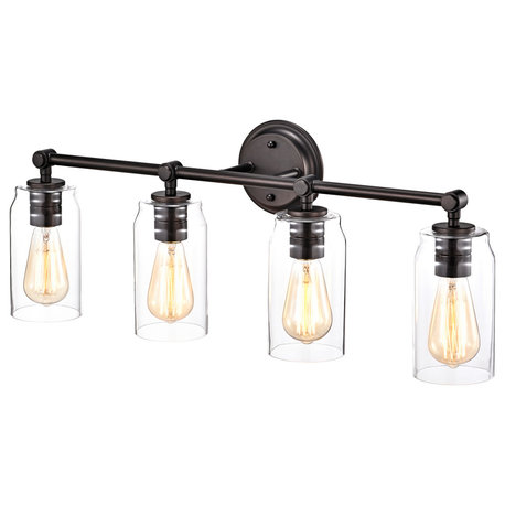 CHLOE Lighting Joyce Contemporary 4-Light Bath Vanity Fixture, Rubbed Bronze