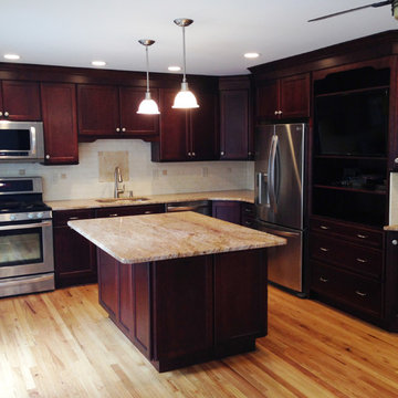 Dark Cabinet Kitchen with Light Counters