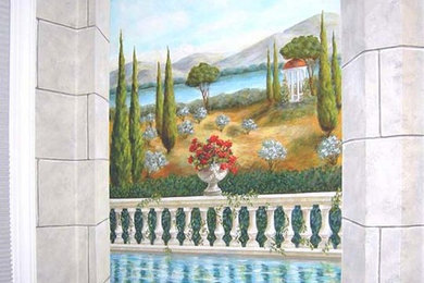 Master Bathroom mural on canvas by Tatiana Rugers