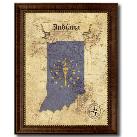 Indiana State Vintage Map, 21"x27"