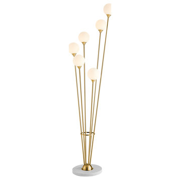 Anechdoche Gold LED Floor Lamp, 6 Lights