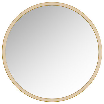 Halcyon Gold 24 Framed Round mirror