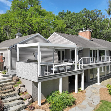Renson Top, Outdoor Kitchen & Deck with Cable Railing