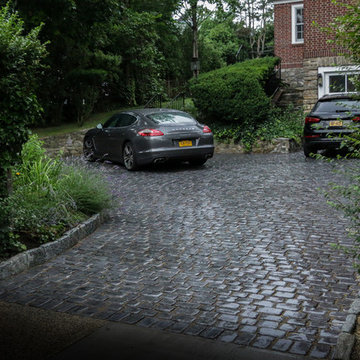 Cobblestone driveway in larchmont NY