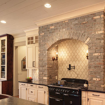 Kitchen surround using General Shale thin brick.