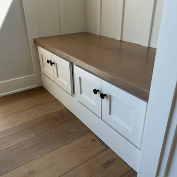 Shoji White and Rustic Beech Almond Kitchen Design