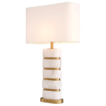 White Modern Table Lamp, Eichholtz Newall