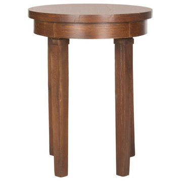 McCord Round Top Wood End Table, Brown