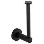 DGB Enterprises - Italia Florence Series Vertical Toilet Paper Holder in Matte Black - Bring a classic sophistication to your bathroom with Italia's vertical paper holder from the Florence collection. Inspired by minimalistic European design, the clean shapes and eye-catching matte black finish of the Florence collection will transform the bathroom into a sanctuary that is both modern and timeless.