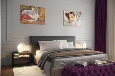 ЖК «Донской Олимп». Дизайн спальни в парижском стиле