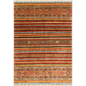 Oriental Rug Arijana Shaal 6'11"x4'11" Hand Knotted Carpet