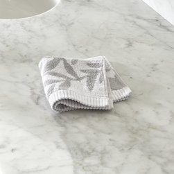 Crate&Barrel - Kukkula Grey Washcloth - Bath Towels