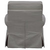 Sunset Trading Horizon Fabric Slipcovered Swivel Rocking Chair & Ottoman in Gray