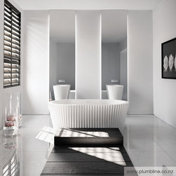Origami Oval Stone Freestanding Bath By Plumbline - Bathtubs