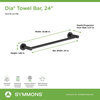 Dia 24 Inch Towel Bar with Mounting Hardware, Matte Black