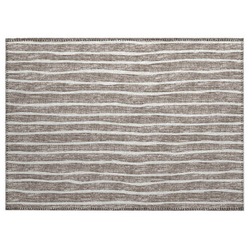Indoor/Outdoor Chantille ACN138 Taupe Washable 1'8" x 2'6" Rug