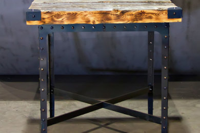 Dining room - industrial dining room idea in Other