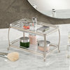 InterDesign 65315 Satin/Clear York Lyra Double Vanity for Cosmetics and Make Up