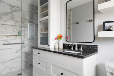 Inspiration for a transitional bathroom remodel in Minneapolis