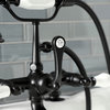 AE205T0 7" Tub Faucet With Hand Shower, Matte Black